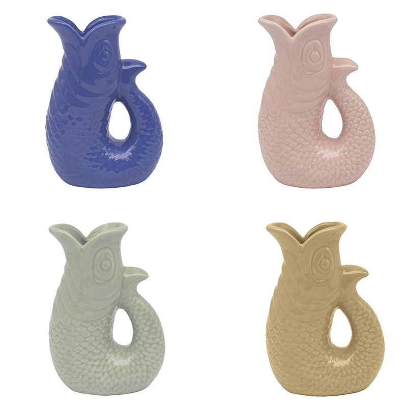 Lesser & Pavey FISH JUG/VASE 4 ASST 20CM LP76744