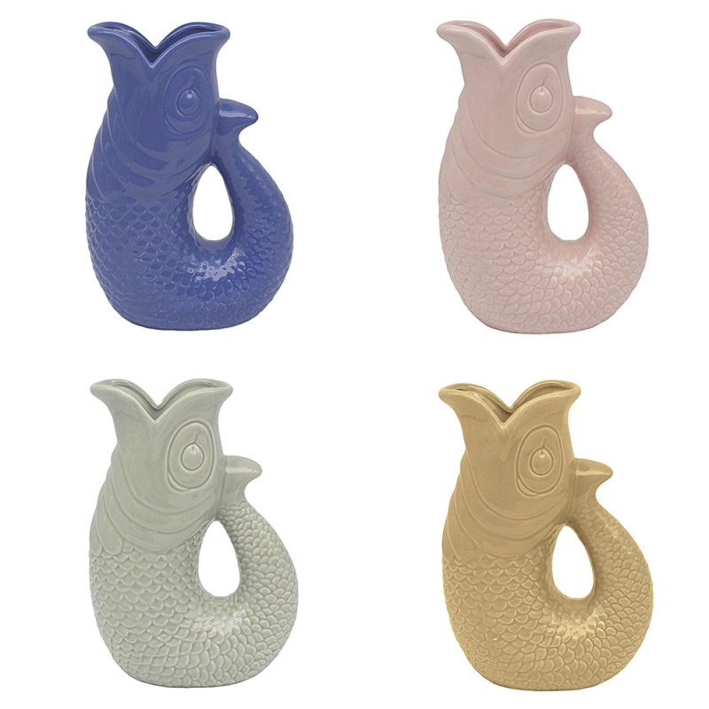 Lesser & Pavey FISH JUG/VASE 4 ASST 26CM LP76749