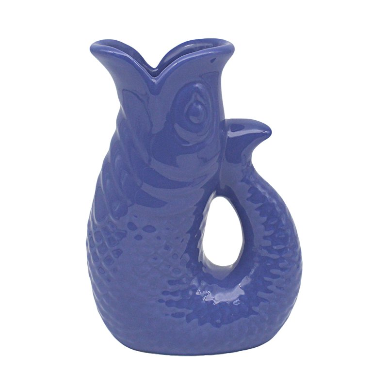 Lesser & Pavey FISH JUG/VASE BLUE 20CM LP76740