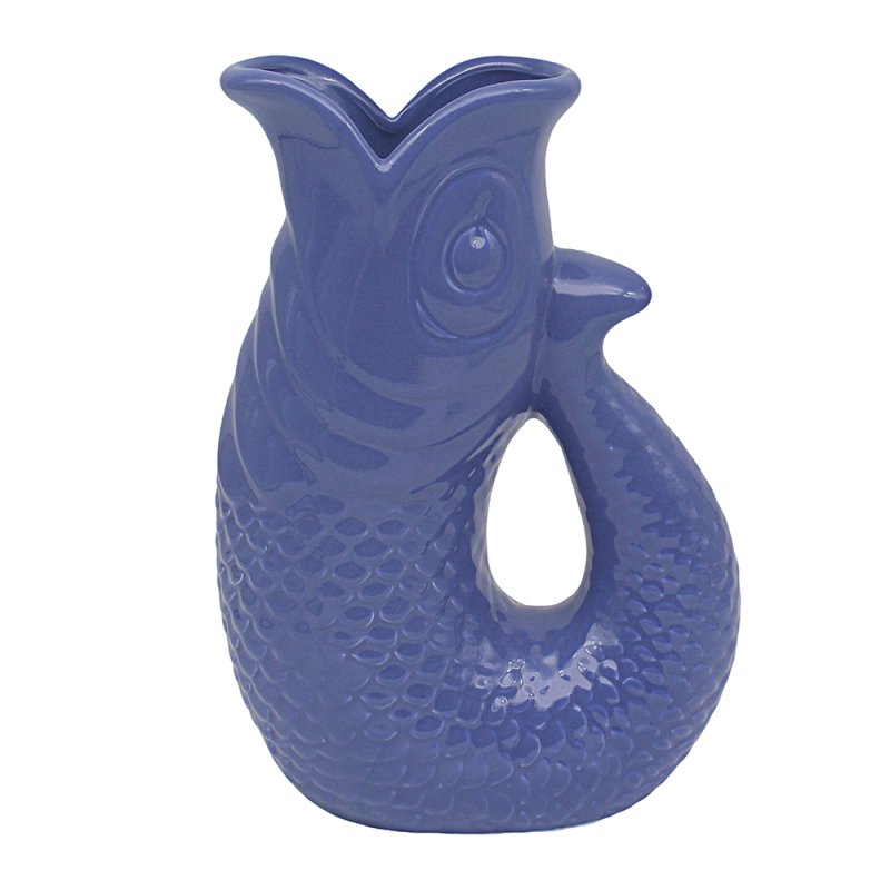 Lesser & Pavey FISH JUG/VASE BLUE 26CM LP76745