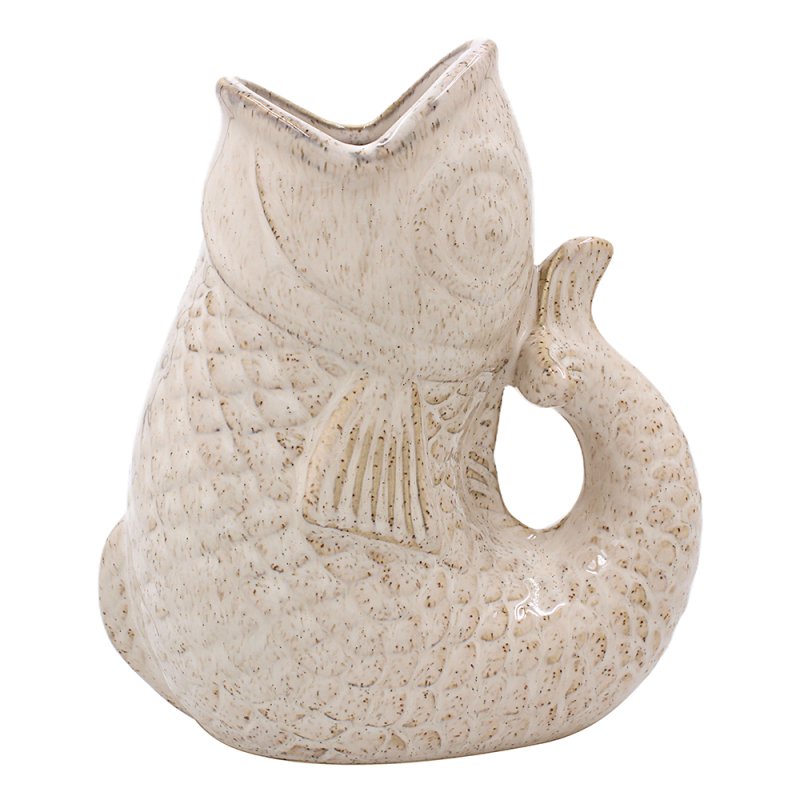 Lesser & Pavey FISH JUG/VASE CREAM 17CM LP75149
