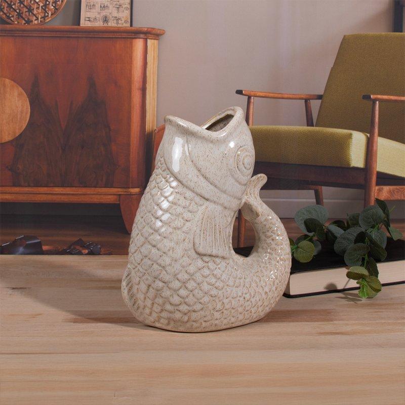 lesser & pavey FISH JUG / VASE CREAM 23CM LP76721