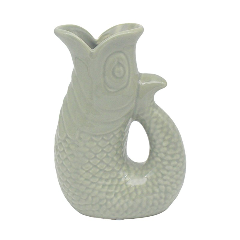 Lesser & Pavey FISH JUG/VASE GREEN 20CM LP76742