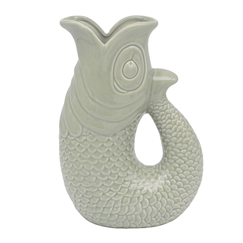 Lesser & Pavey FISH JUG/VASE GREEN 26CM LP76747