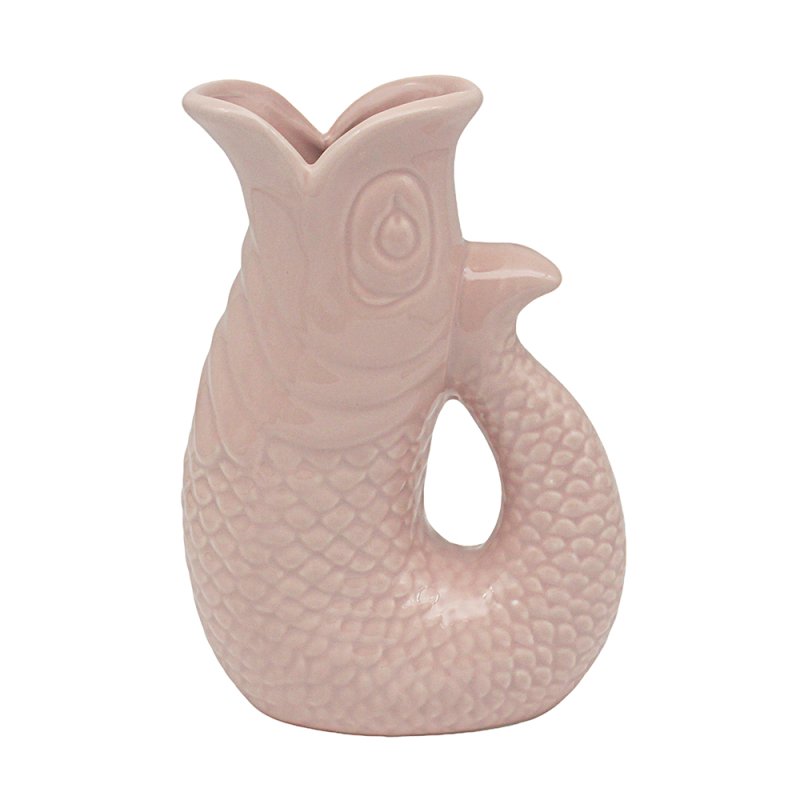 Lesser & Pavey FISH JUG/VASE PINK 20CM LP76741