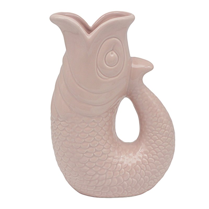 Lesser & Pavey FISH JUG/VASE PINK 26CM LP76746