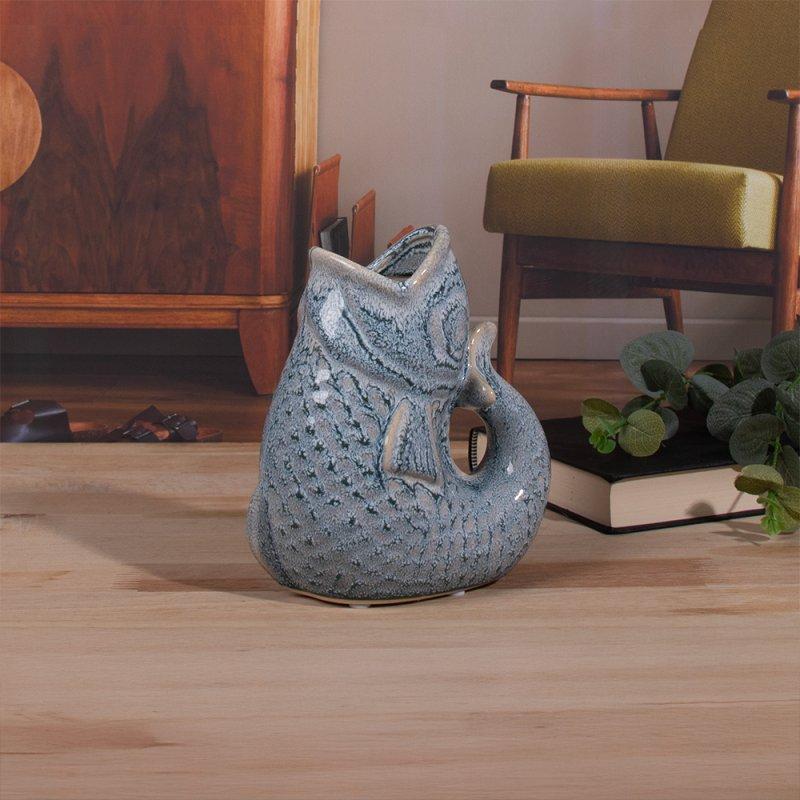 lesser & pavey FISH JUG/VASE SKY BLUE 17CM LP75148