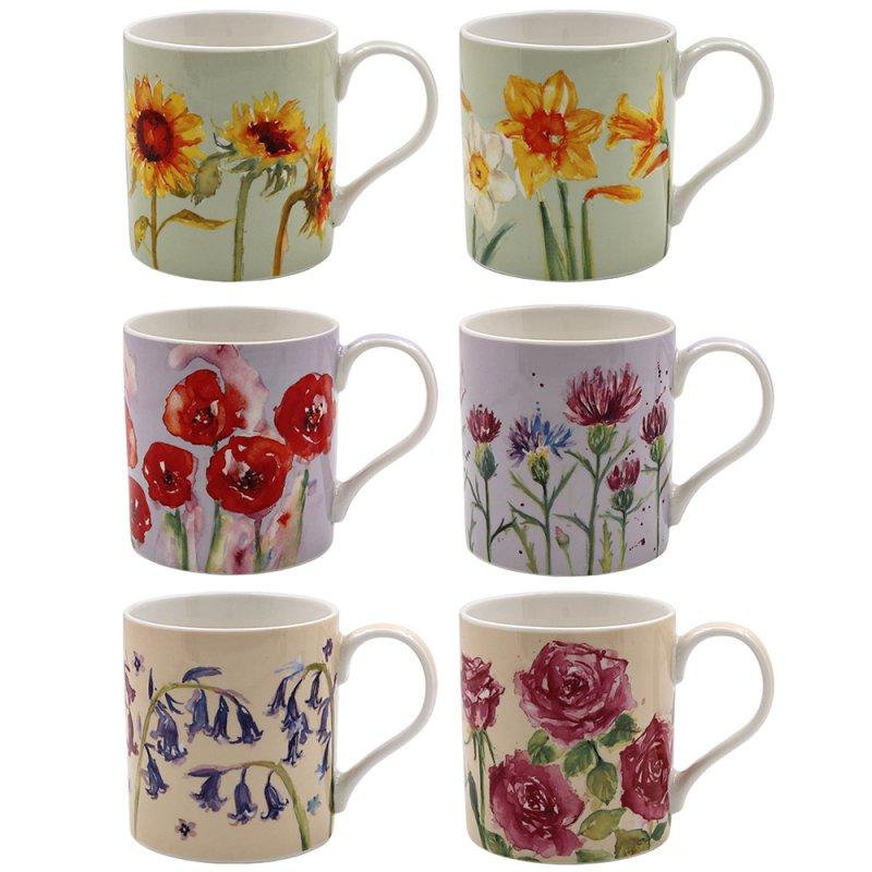 lesser & pavey FLORAL MUG 6 ASST LP96624