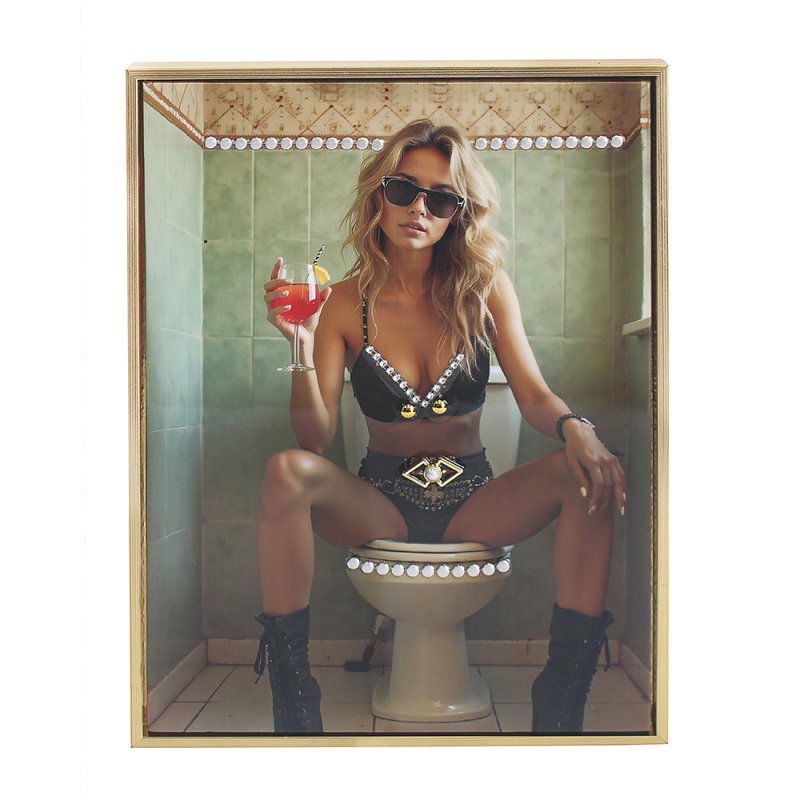 Lesser & Pavey GIRL LOO - TIME WALL ART LP76187