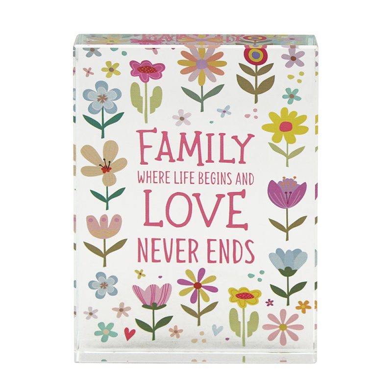 lesser & pavey GLASS PLAQUE - FAMILY LP75793