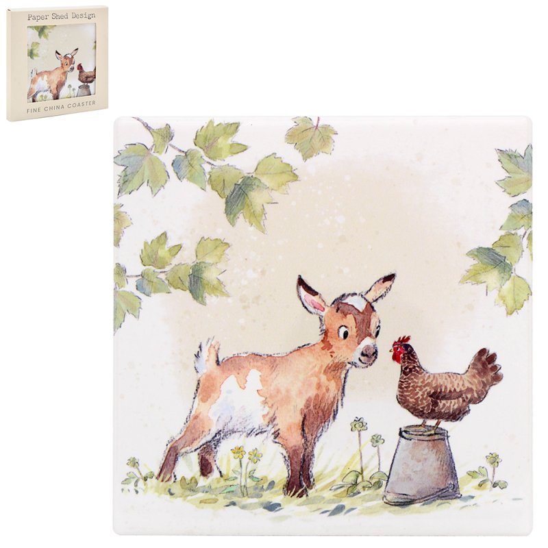 lesser & pavey GOAT & HEN COASTER LP96416