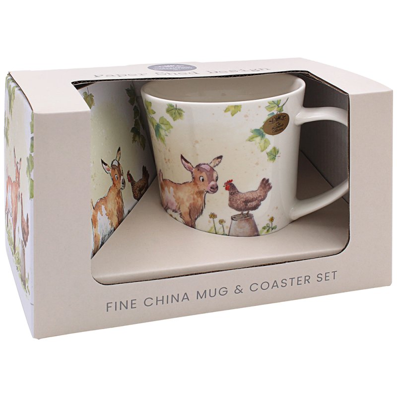 Lesser & Pavey GOAT & HEN MUG & COASTER LP96440