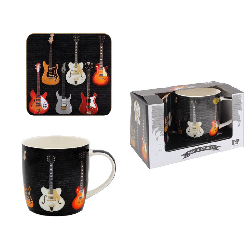 lesser & pavey GUITAR MUG AND COASTER LP46356