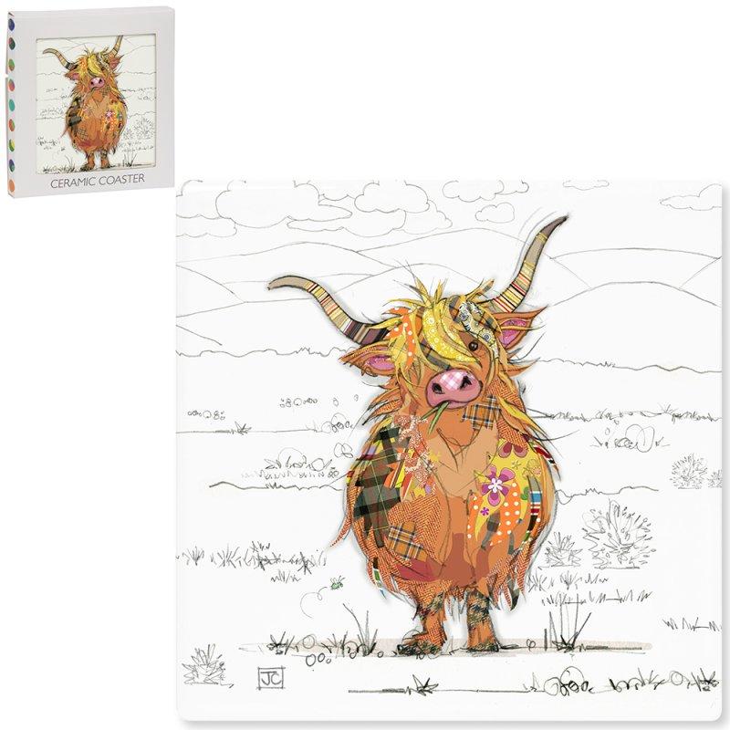 Lesser & Pavey HAMISH HIGHLAND COW COASTER LP34183