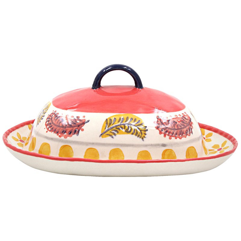 lesser & pavey HAND PAINTED BUTTER DISH LP76315
