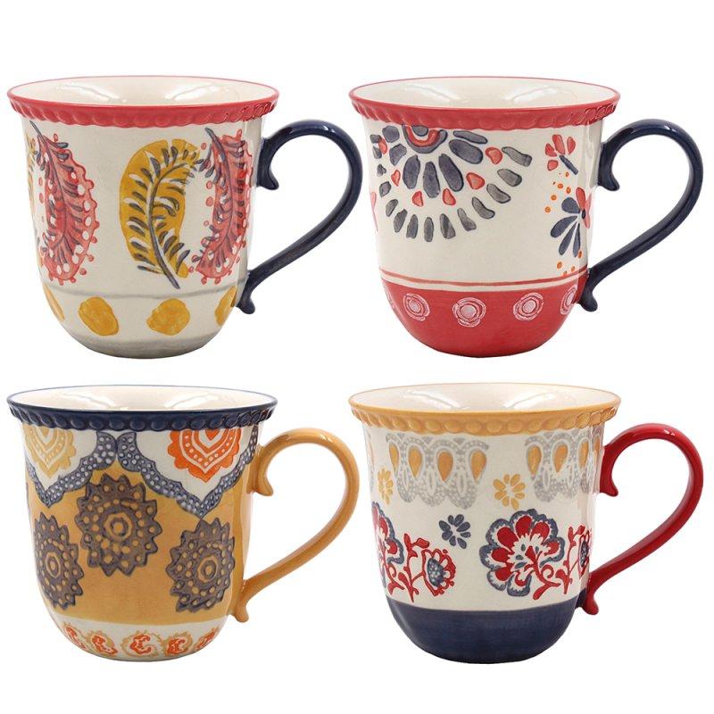 lesser & pavey HAND PAINTED MUG 4 ASST LP76314