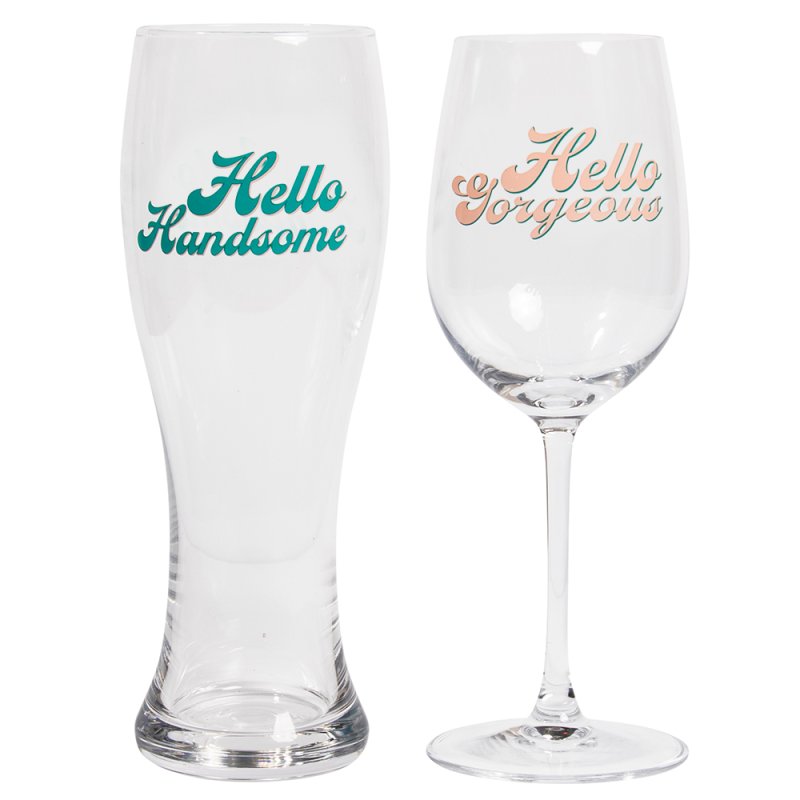 lesser & pavey HANDSOME GORGEOUS GLASS SET 2 LP76618