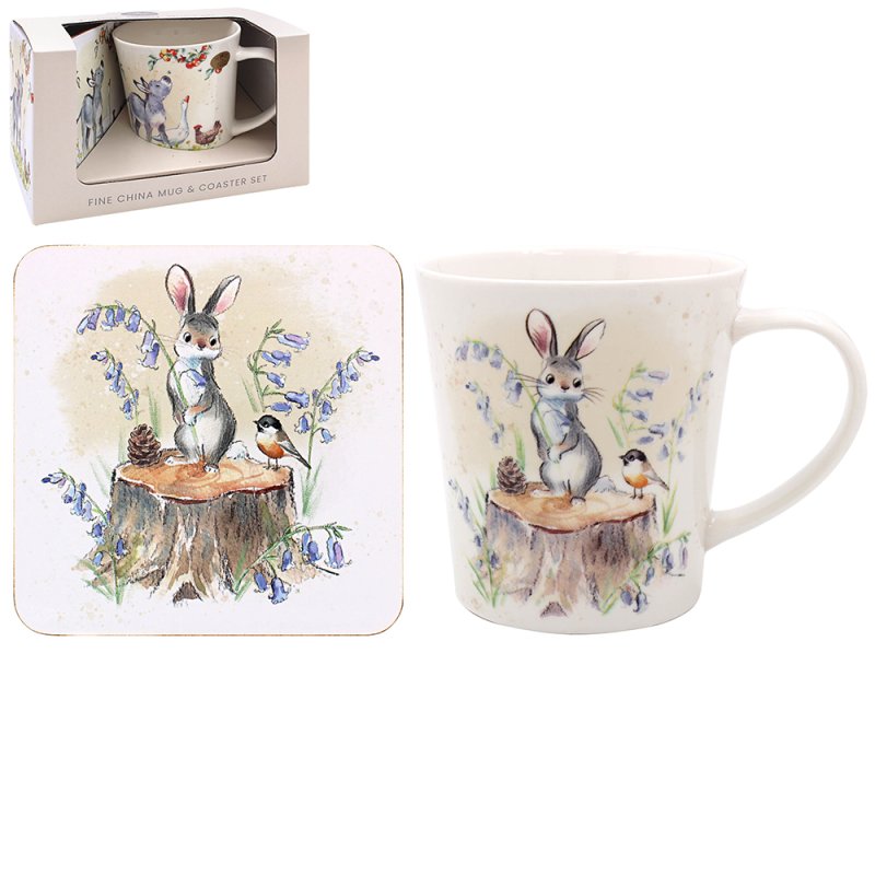 Lesser & Pavey HARE & BIRD MUG & COASTER LP96442