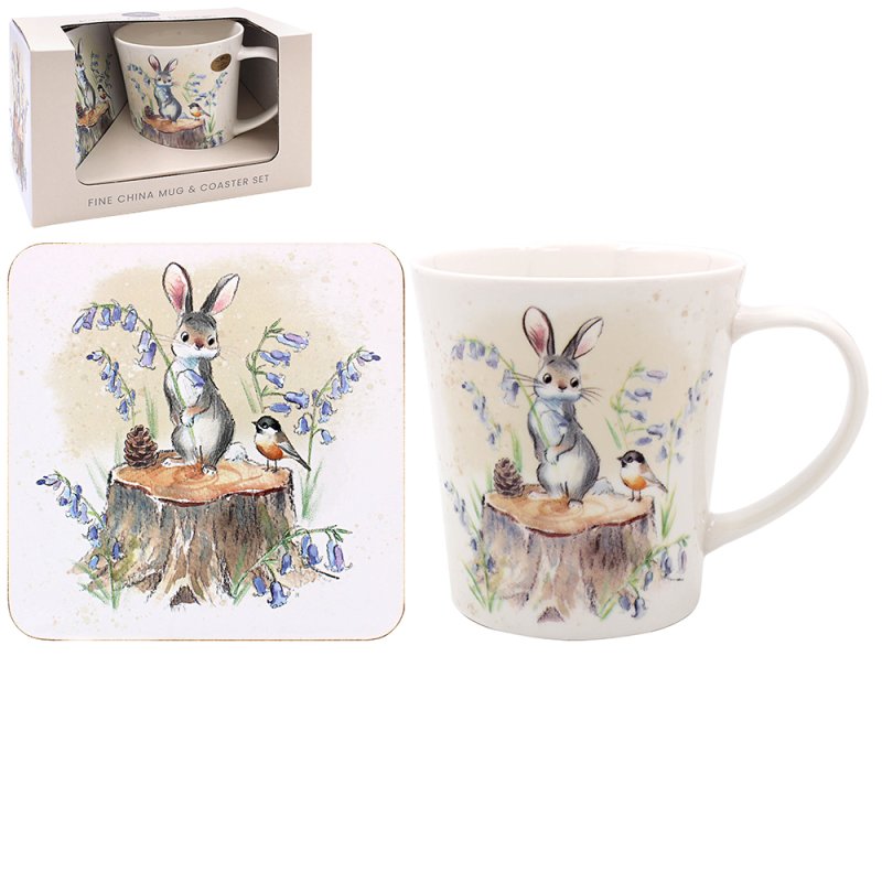 lesser & pavey HARE & BIRD MUG & COASTER LP96442