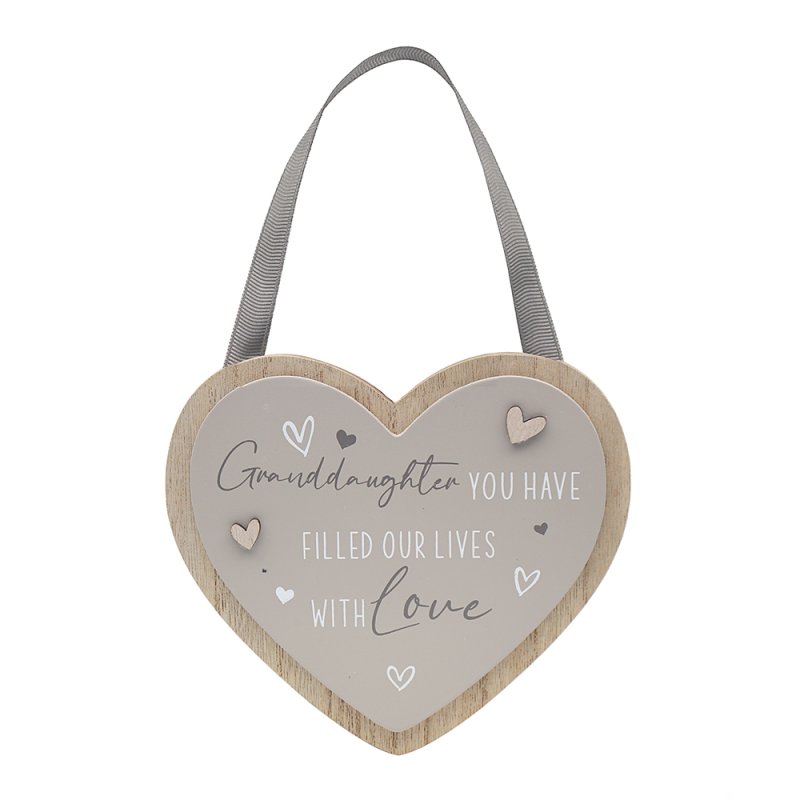 lesser & pavey HEART PLAQUE GRANDDAUGHTER LP73634