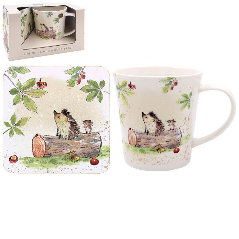Lesser & Pavey HEDGEHOG & MOUSE MUG & COASTER LP96443