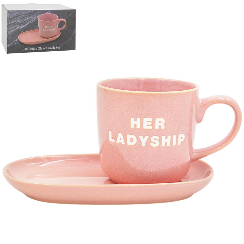 Lesser & Pavey HER LADYSHIP SNACK SET-PINK LP76367