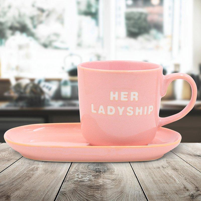 lesser & pavey HER LADYSHIP SNACK SET-PINK LP76367