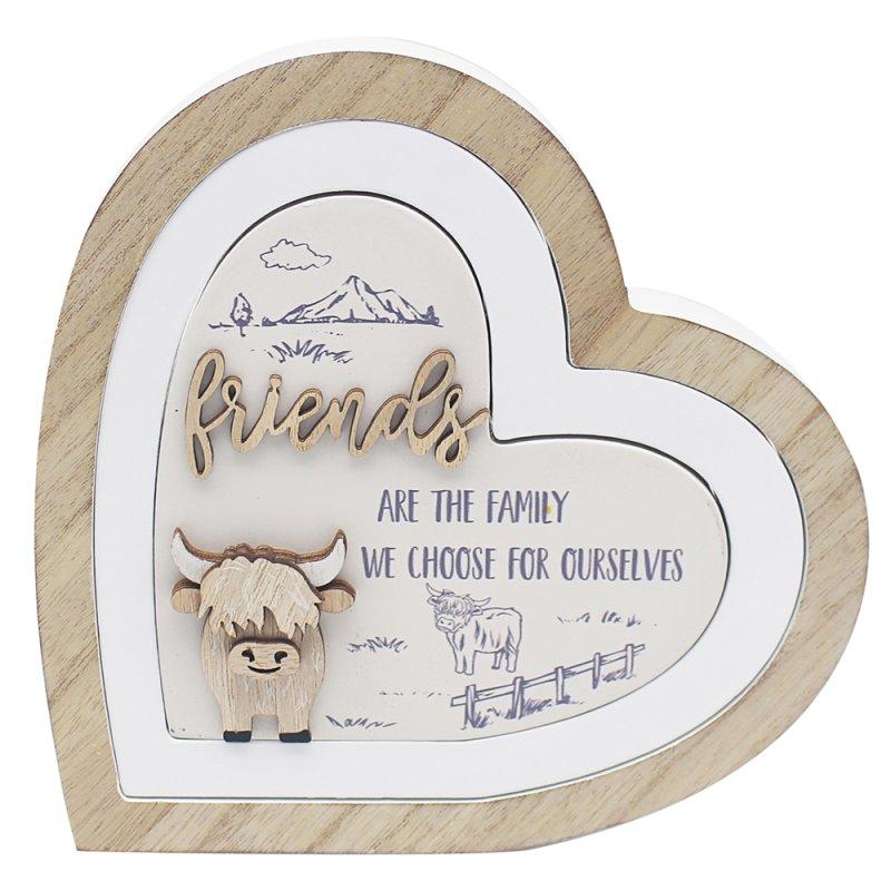 Lesser & Pavey HIGHLAND COW 3D HEART LOVE LP75012