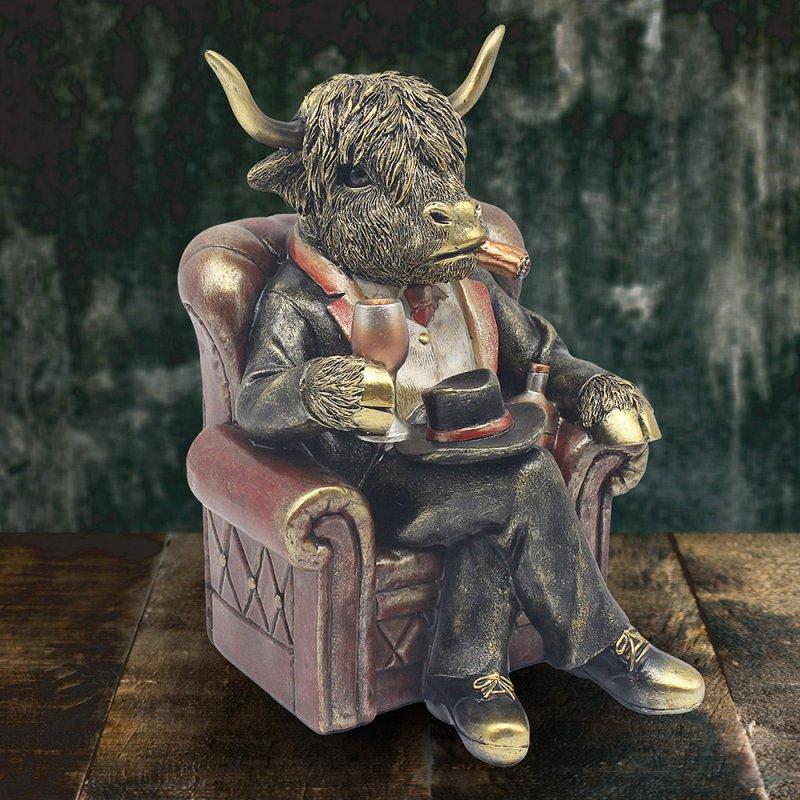 lesser & pavey HIGHLAND COW ARMCHAIR LP76272