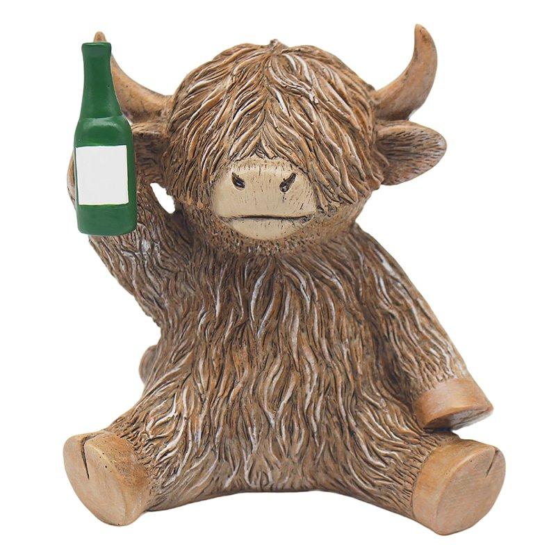 Lesser & Pavey HIGHLAND COW BEER CHEERS LP76228