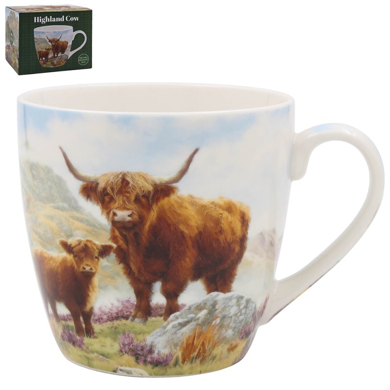 Lesser & Pavey HIGHLAND COW BREAKFAST MUG LP96516