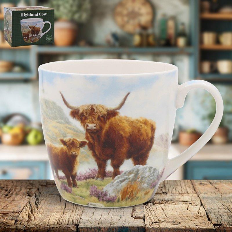 lesser & pavey HIGHLAND COW BREAKFAST MUG LP96516