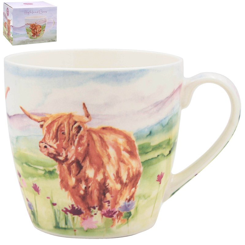 Lesser & Pavey HIGHLAND COW BREAKFAST MUG LP96762