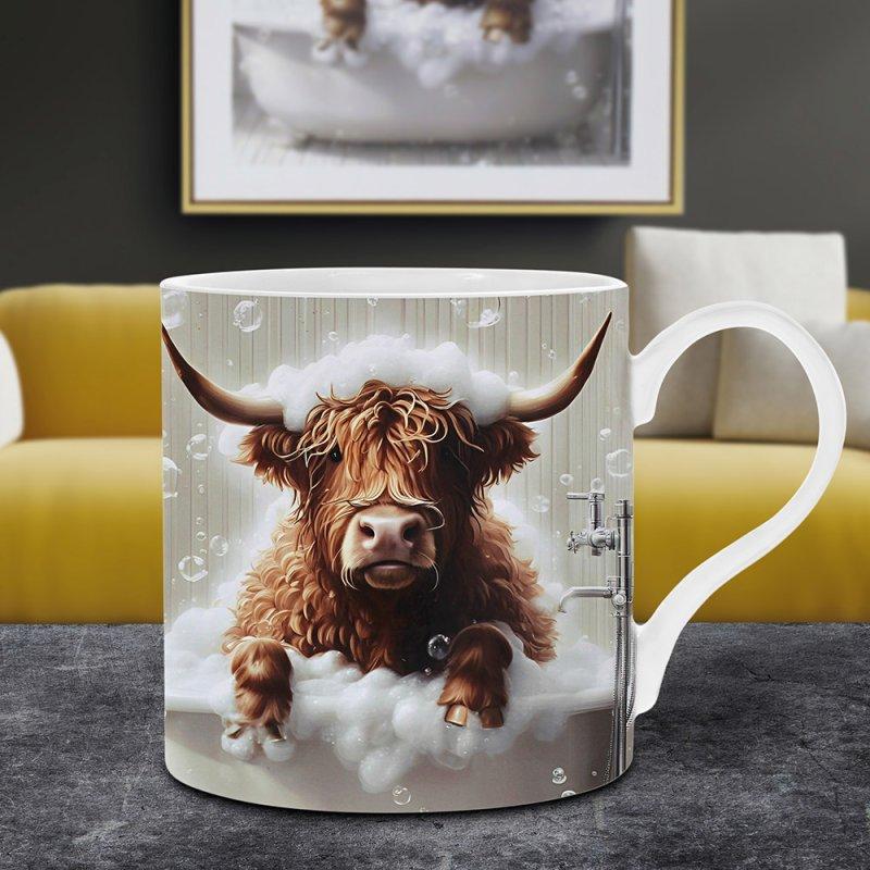 lesser & pavey HIGHLAND COW BUBBLE BATH MUG LP96676