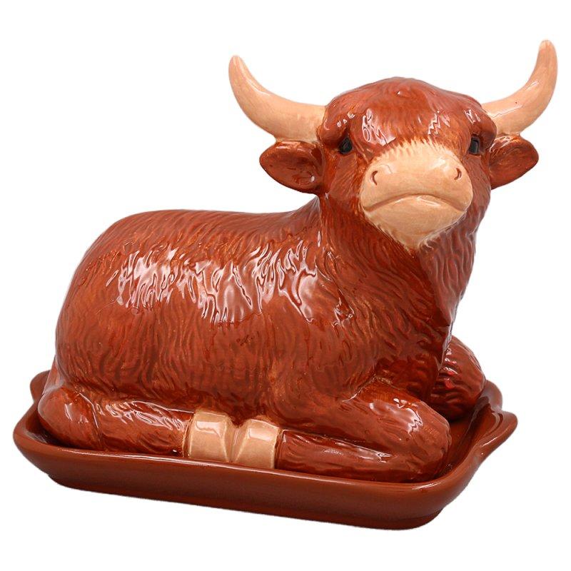 Lesser & Pavey HIGHLAND COW BUTTER DISH LP74344