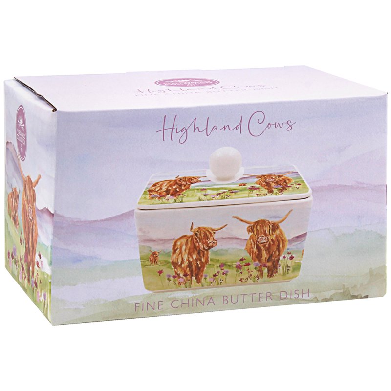 Lesser & Pavey HIGHLAND COW BUTTER DISH LP96765