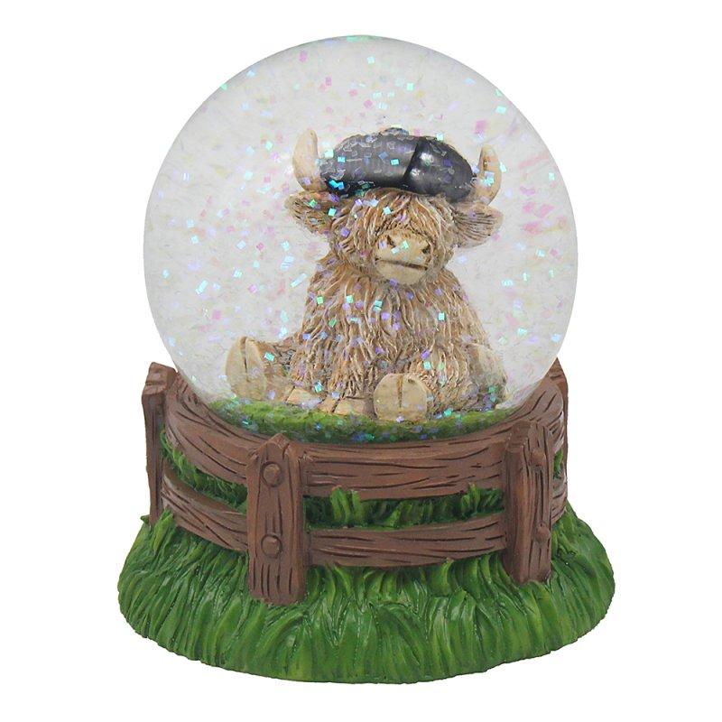 Lesser & Pavey HIGHLAND COW CAP WATER GLOBE LP75329