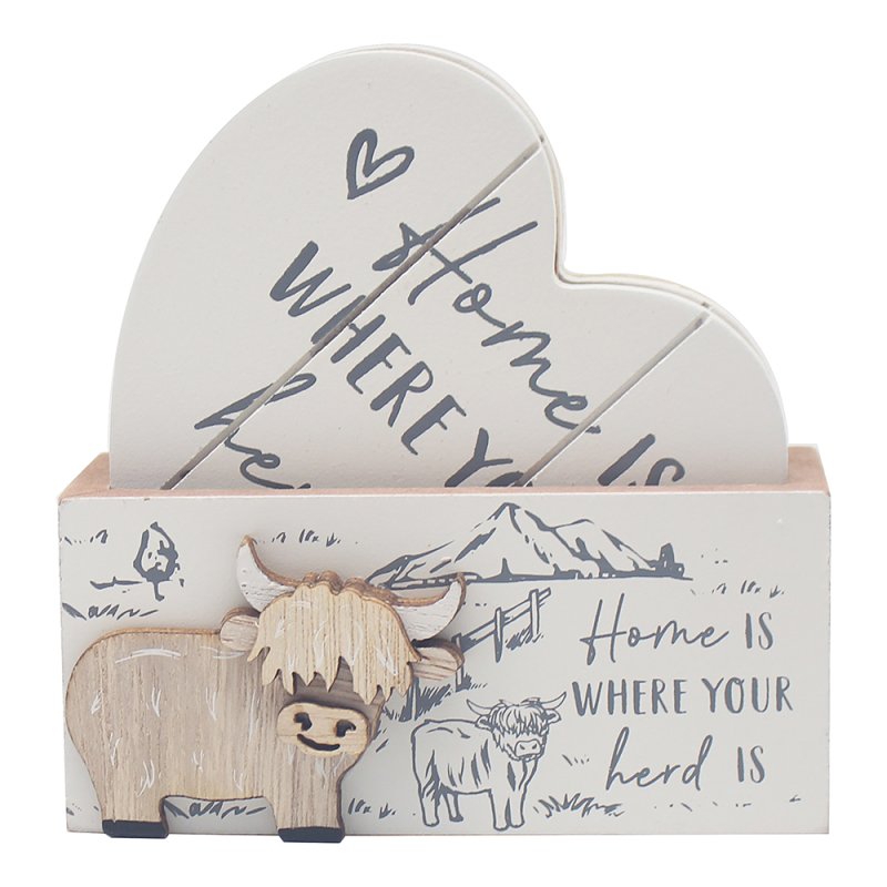 lesser & pavey HIGHLAND COW COASTERS LP74960