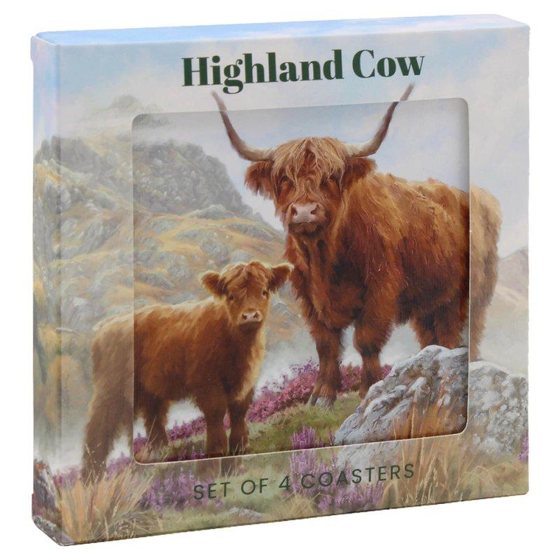 Lesser & Pavey HIGHLAND COW COASTERS SET 4 LP96522
