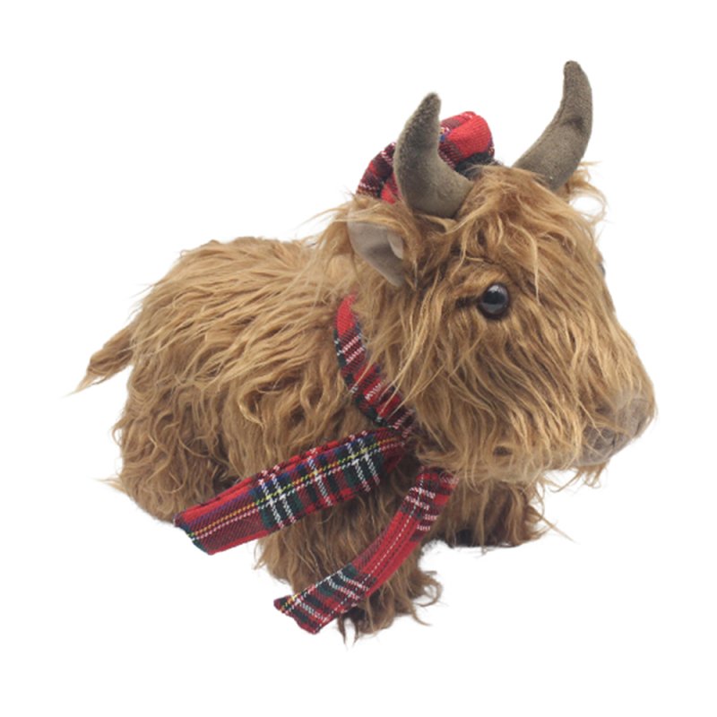 lesser & pavey HIGHLAND COW DOORSTOP TARTAN LP75777