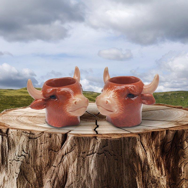 lesser & pavey HIGHLAND COW EGGCUPS LP74346