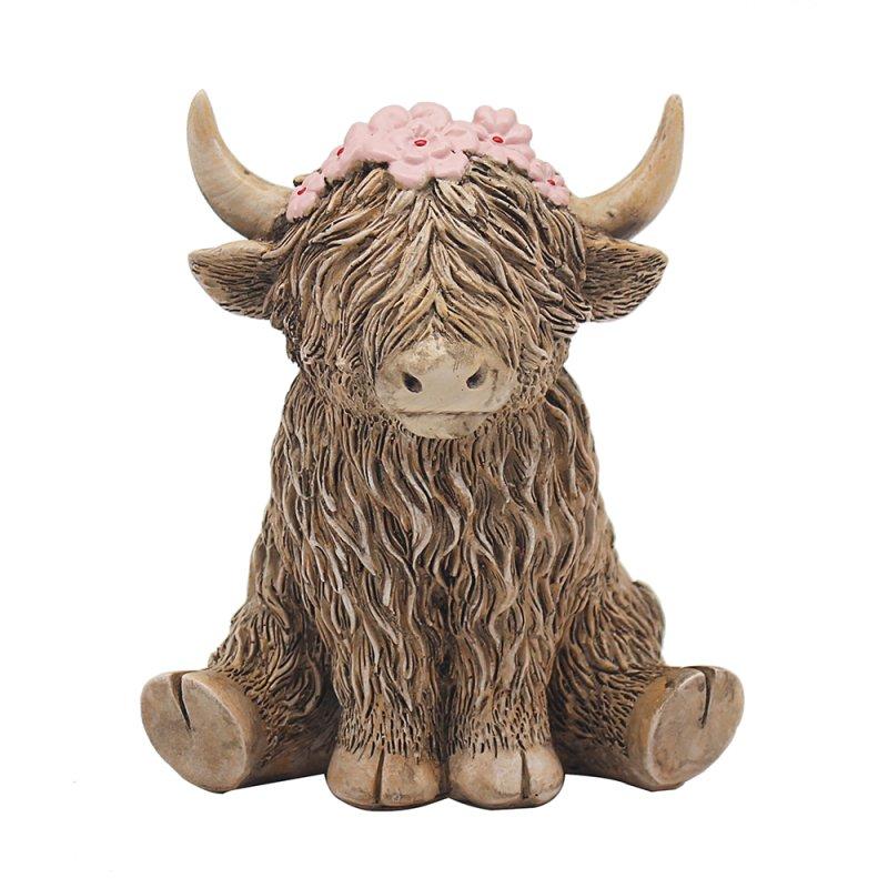 Lesser & Pavey HIGHLAND COW FLOWERS LP73651