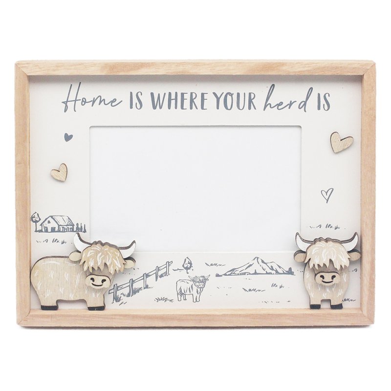 lesser & pavey HIGHLAND COW FRAME LP75009