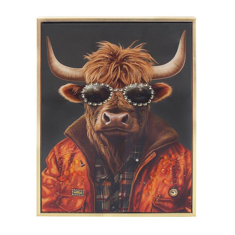 Lesser & Pavey HIGHLAND COW GLASSES WALL ART LP76185