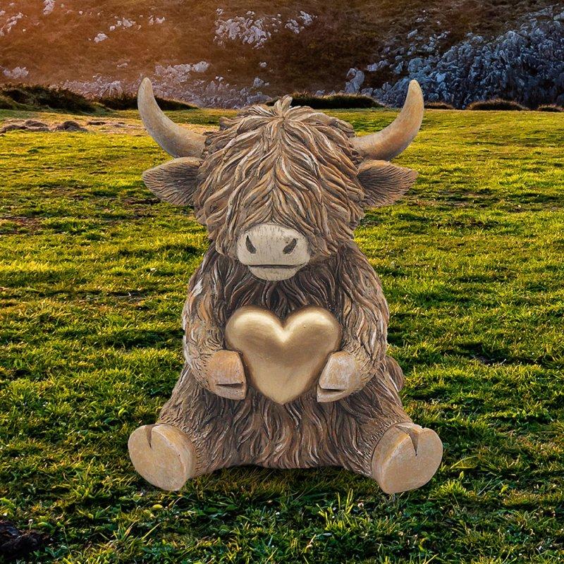lesser & pavey HIGHLAND COW HEART OF GOLD LP75326