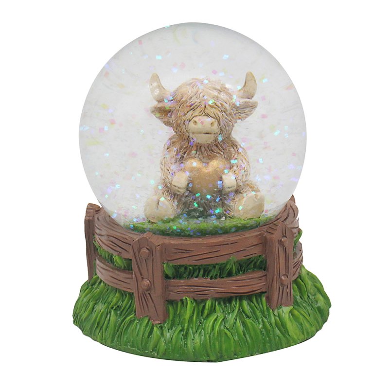 Lesser & Pavey HIGHLAND COW HEART WATERGLOBE LP75331
