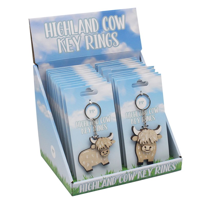 Lesser & Pavey HIGHLAND COW KEYRING 2 ASST LP75362