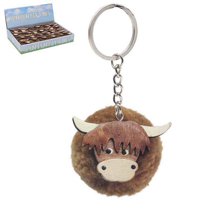lesser & pavey HIGHLAND COW KEYRING LP75363