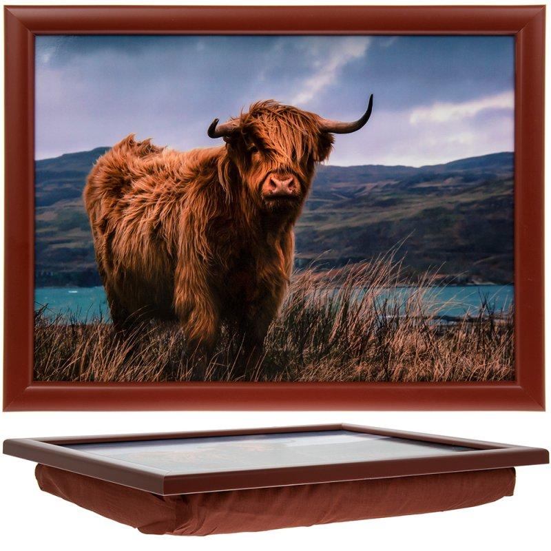 lesser & pavey HIGHLAND COW LAPTRAY LP93753(14)