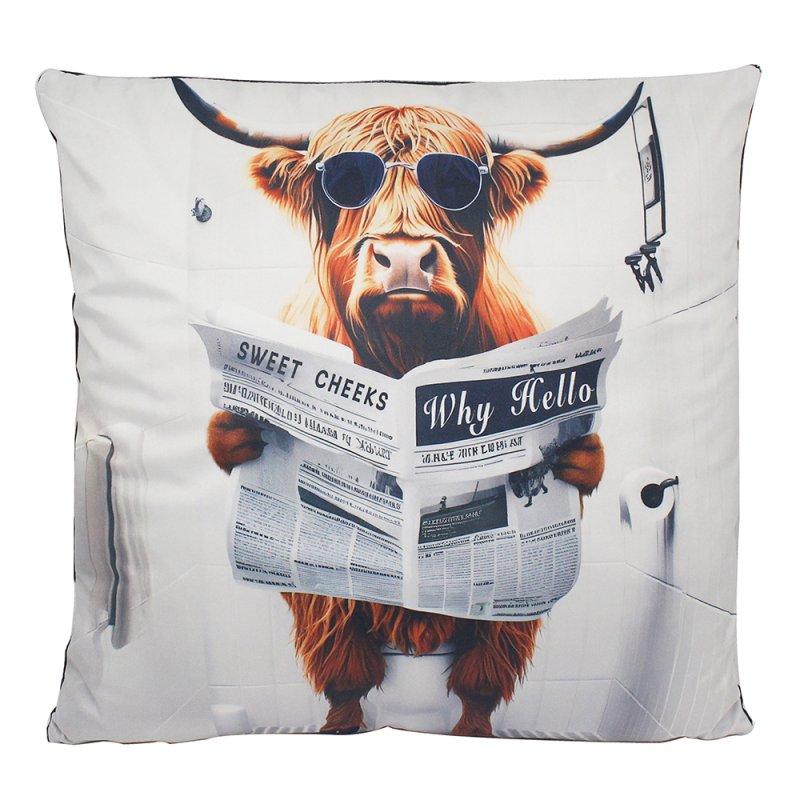 Lesser & Pavey HIGHLAND COW LOO CUSHION LP75670